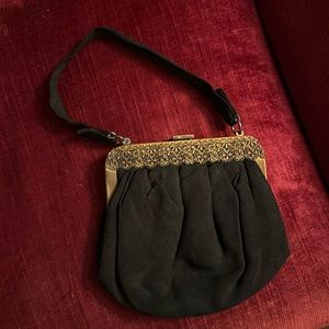 Antique Victorian Brass Filigree Purse